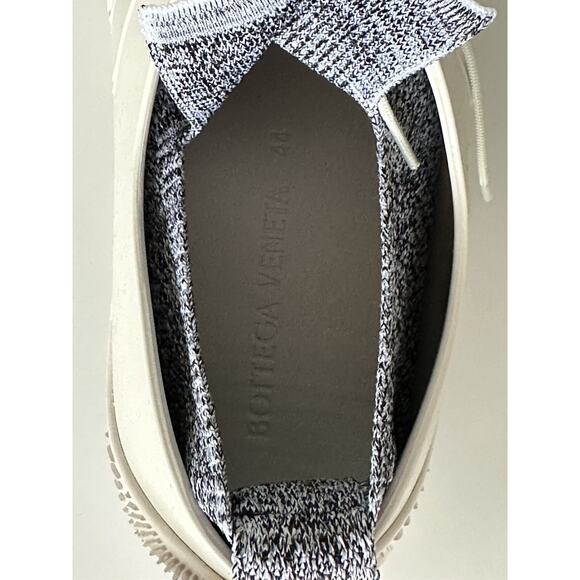 Bottega Veneta Tech Knit Rubber White Climber Sneakers 11 US 658725 IT NIB $750